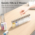 💊 Refrigerator Magnetic Weekly Pill Organizer (7-Day System)