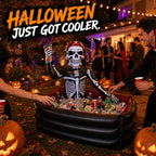 40-Gallon Inflatable Pirate Skeleton Cooler for Halloween