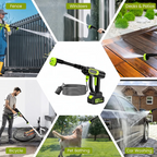 🚿Cordless High-Pressure Washer – Portable Battery-Powered Cleaner with 6-in-1 Nozzle