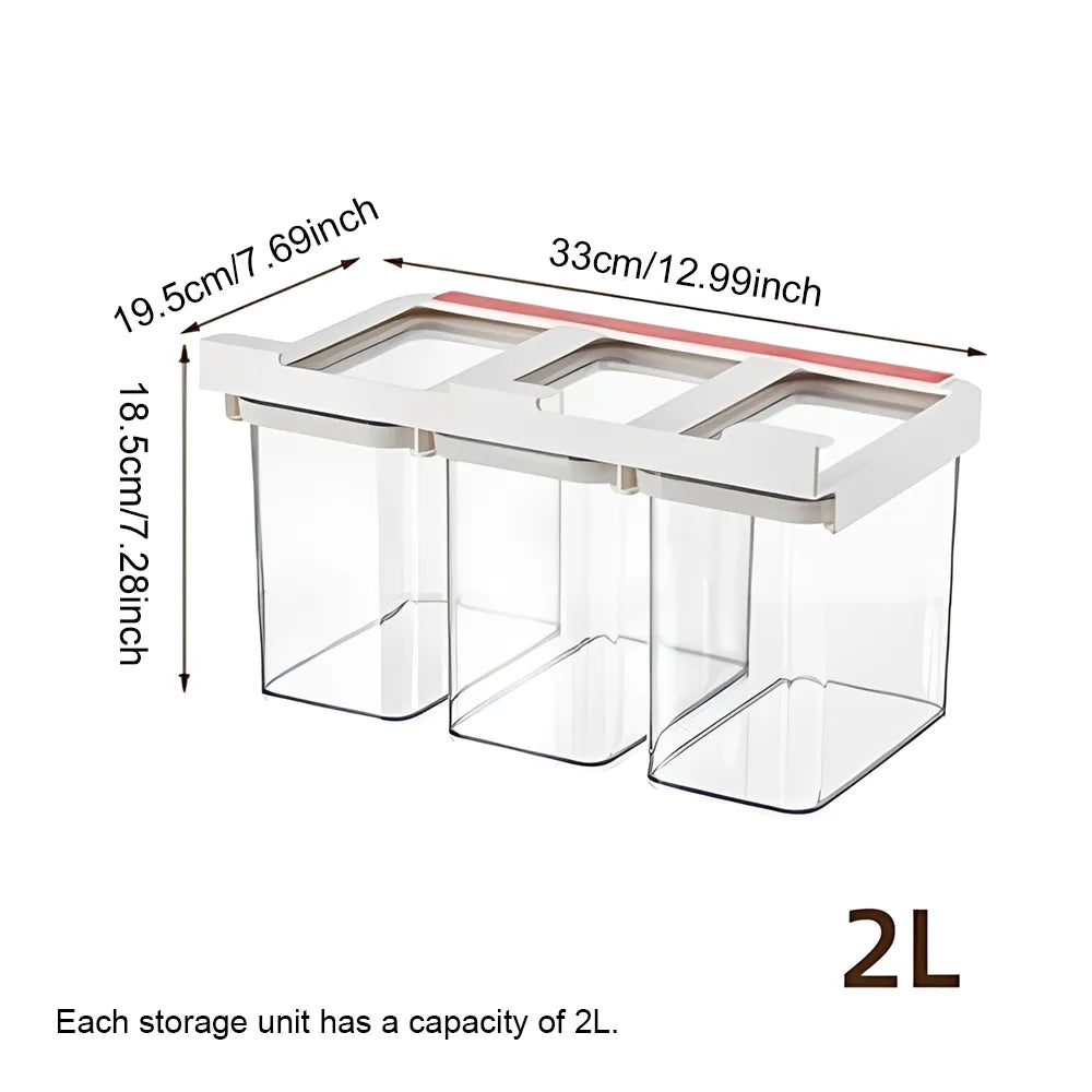 🧂 Under Cabinet Spice Rack with 3 Airtight Hanging Jars