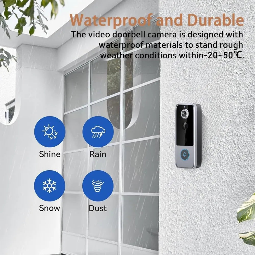 M20 Wireless Video Doorbell Camera with Motion Alerts, Two-Way Talk & Indoor Chime