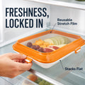 Reusable Flexible-Film Food Preservation Tray