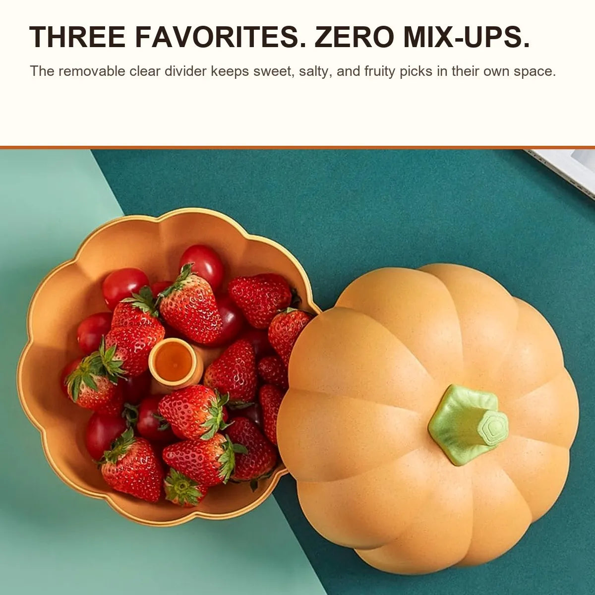 2-Tier Pumpkin Snack & Candy Serving Box