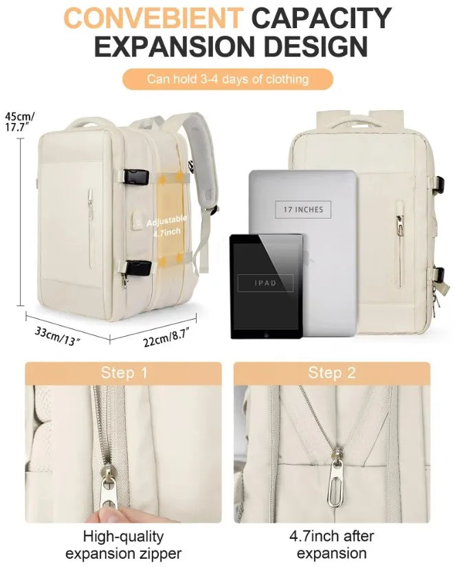 ✈️ Small Hand Luggage Backpack for Airplane Travel