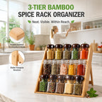 🧂 Bamboo 3-Tier Spice Rack