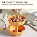 2-Tier Pumpkin Snack & Candy Serving Box
