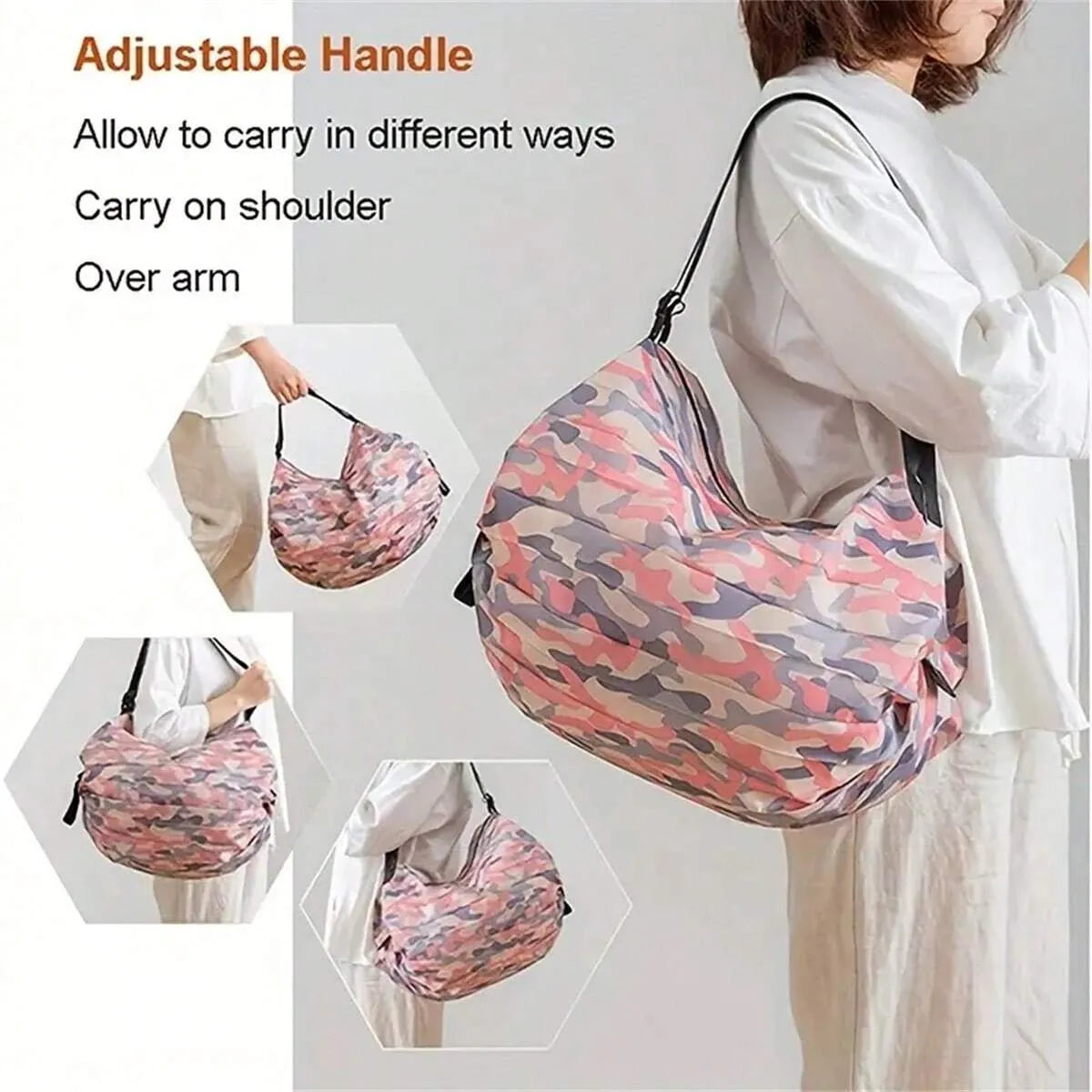 Eco-Friendly Foldable Shopping Bag - Portable, Durable, and Stylish for Every Occasion