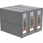 🛏️ Foldable bedding storage box - with a see-through window and transparent label bag