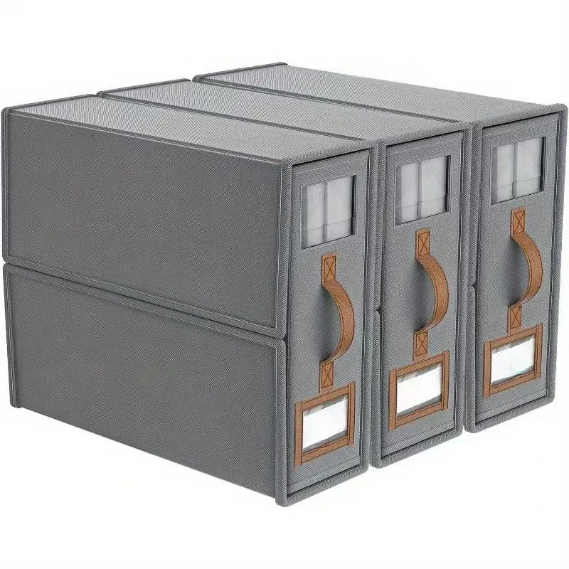🛏️ Foldable bedding storage box - with a see-through window and transparent label bag
