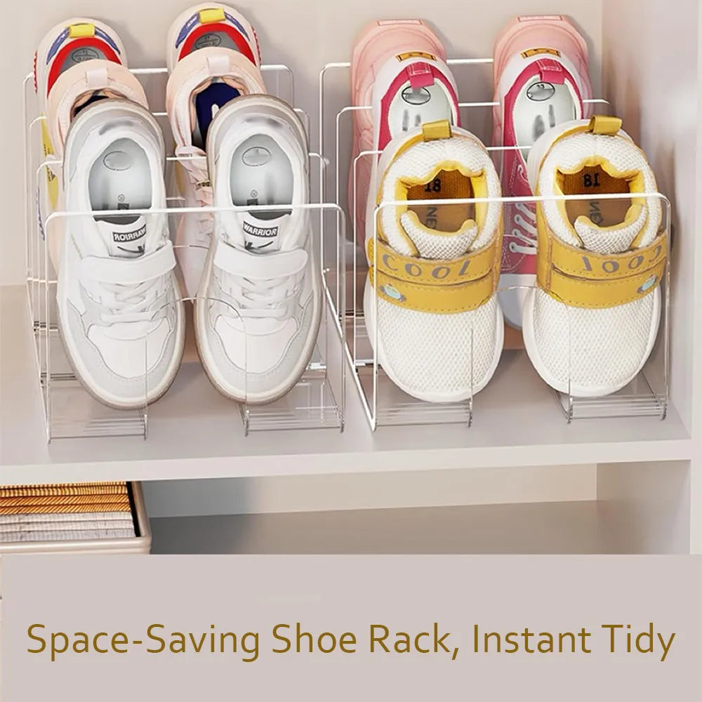 👶 Transparent Kids Shoe Organizer Rack