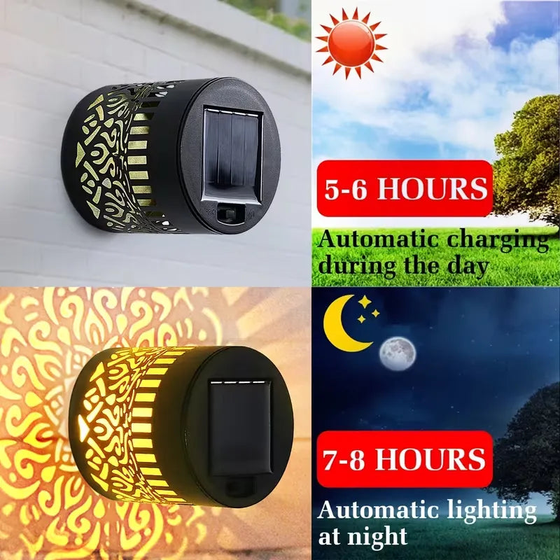 Solar Mandala Color-Changing Wall Lights – 4-Piece Set