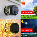 Solar Mandala Color-Changing Wall Lights – 4-Piece Set