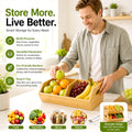 🌿 Bamboo Storage Boxes – Pantry & Kitchen Organizers