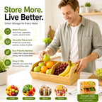 🌿 Bamboo Storage Boxes – Pantry & Kitchen Organizers