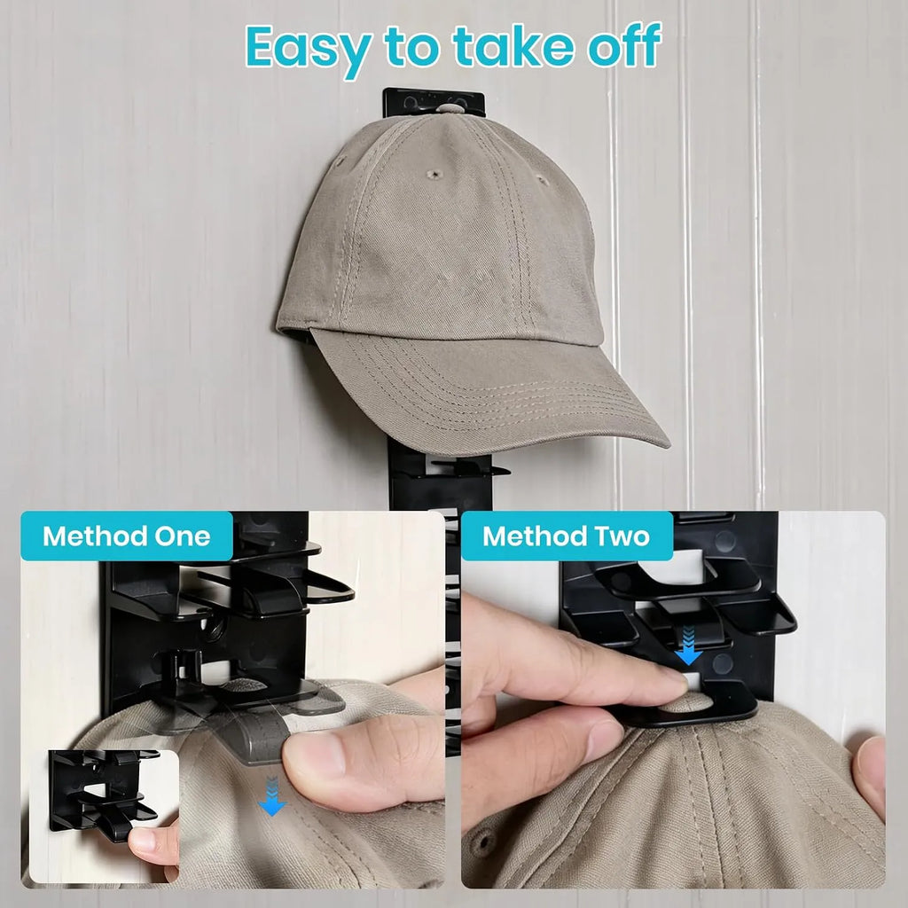 10-Cap Wall-Mounted Spring Clip Organizer
