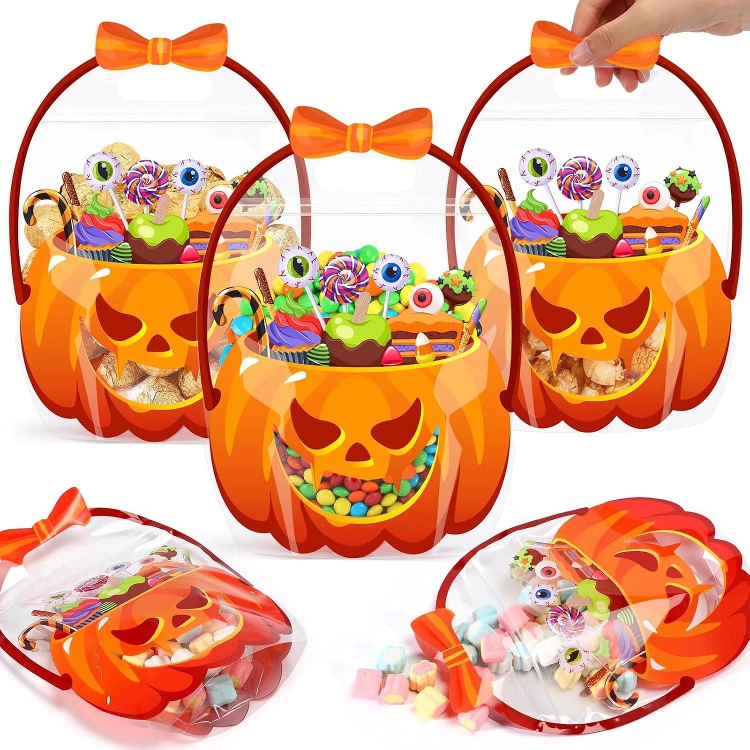 Stand-Up Pumpkin Trick-or-Treat Bag Set