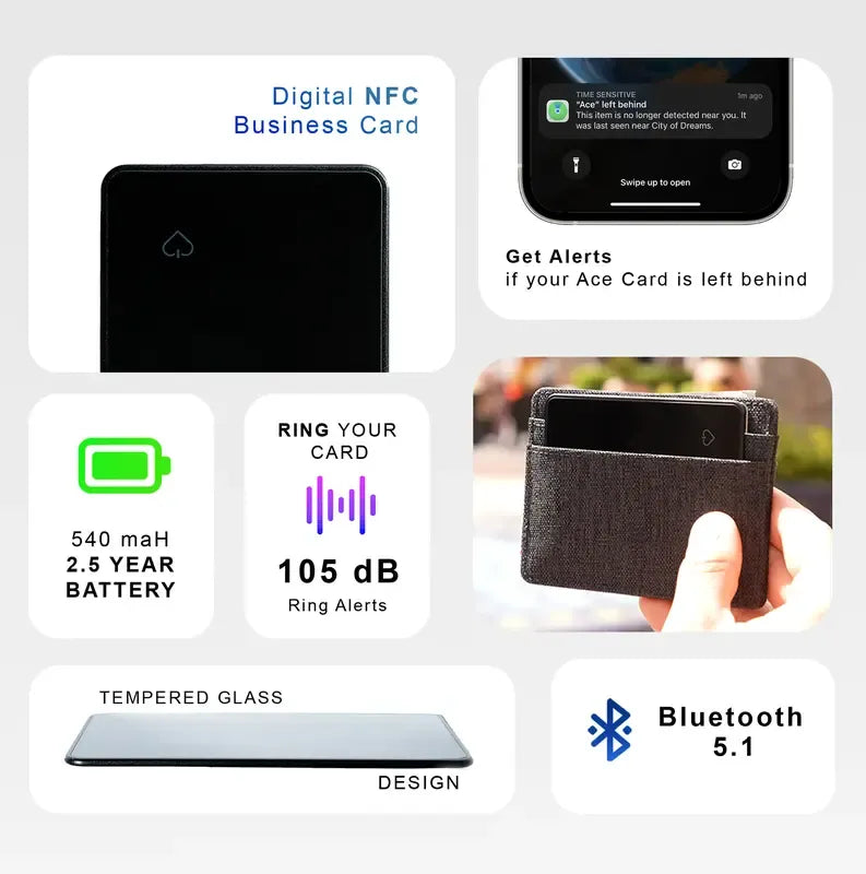 Ultra-Thin Smart Bluetooth Tracking Card