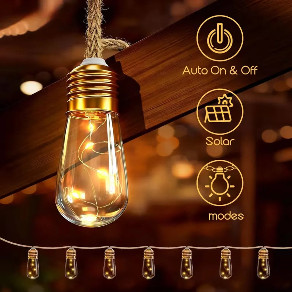 ✨ Solar String Lights-18ft-10LED
