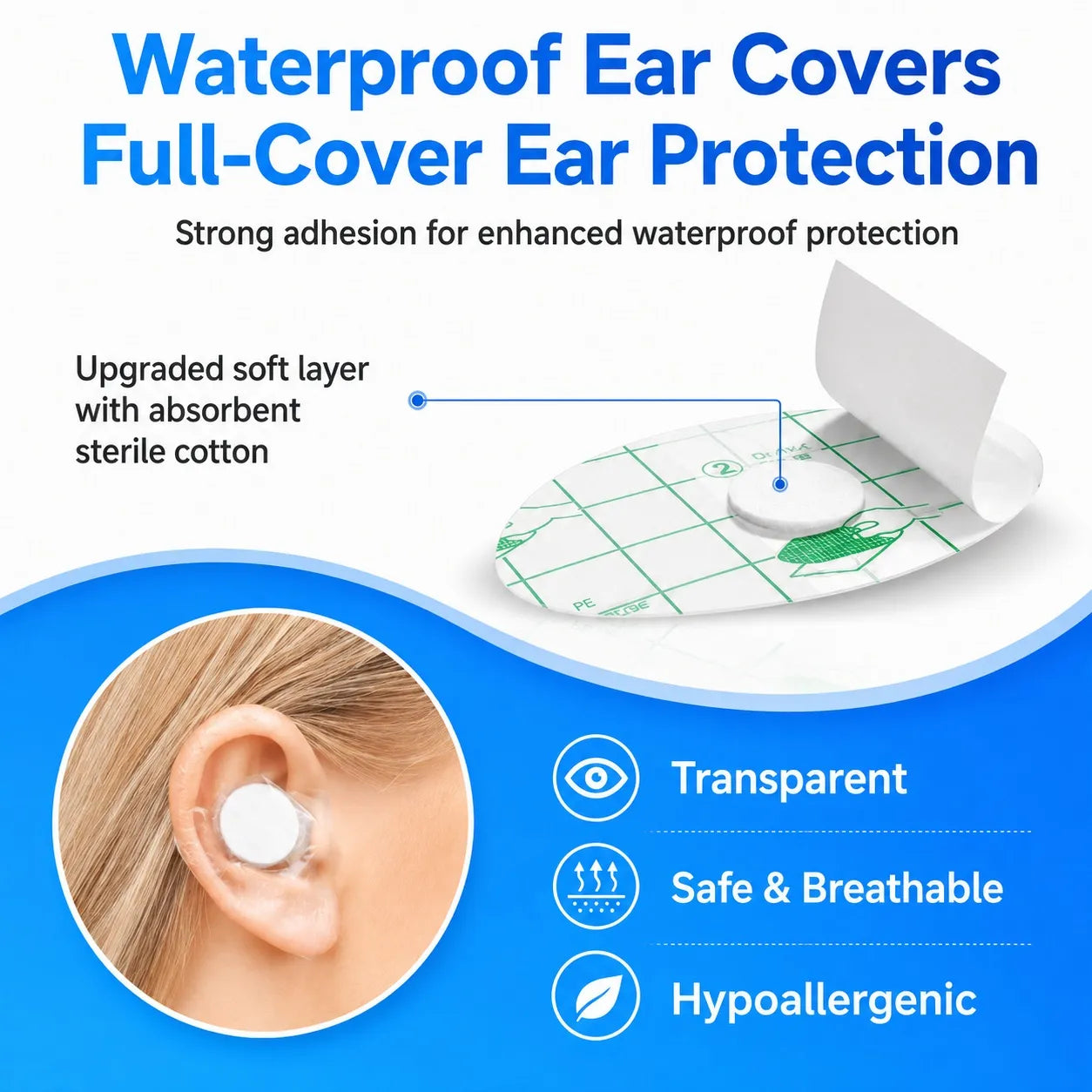 40-Piece Waterproof Ear Covers for Kids & Adults