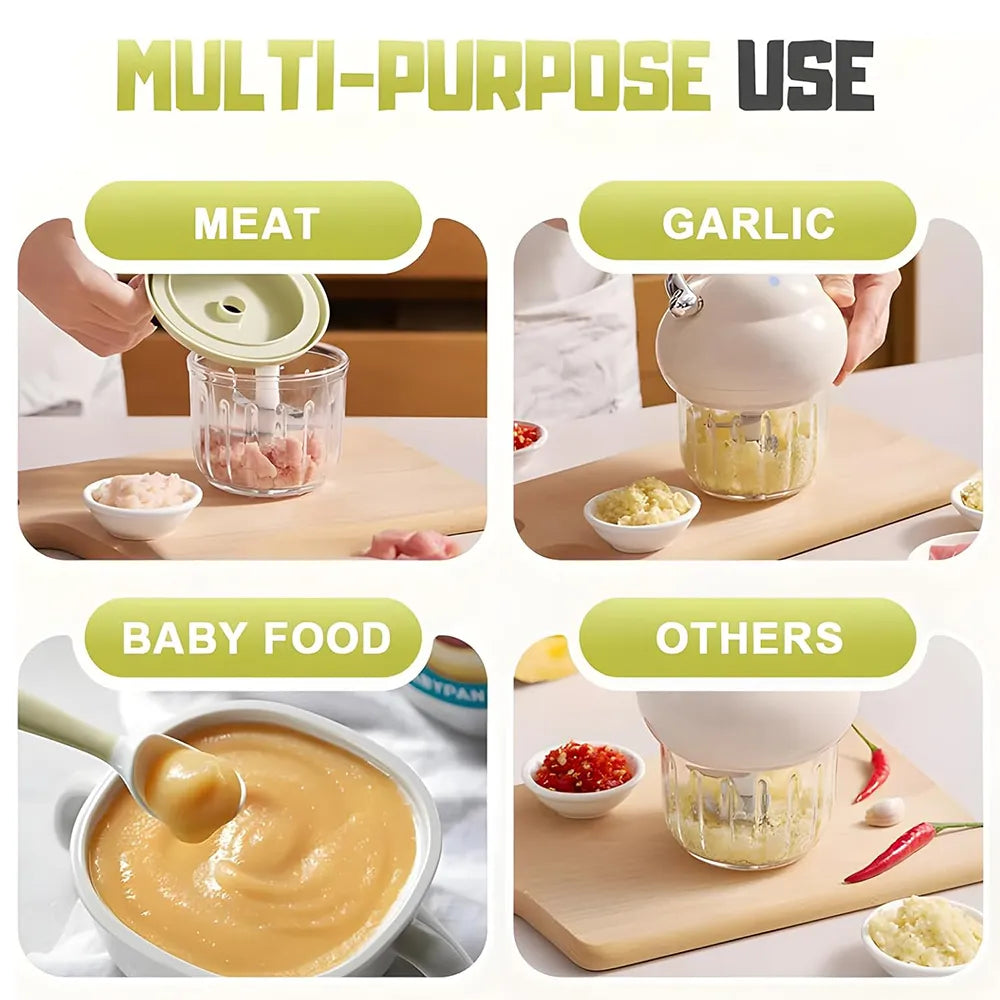 Rechargeable Mini Food Chopper 🔪 Chop Garlic in Seconds