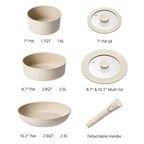 Detachable Handle Cookware - Space-saving, Versatile, and Easy to Clean