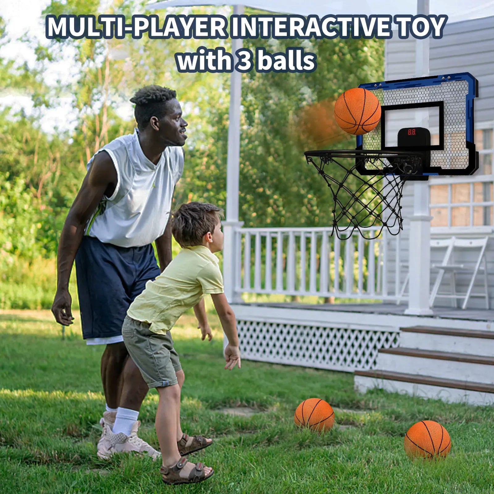 Foldable Wall Mounted Basketball Hoop - Sports Toys for Boys and Girls