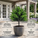 🌲 Artificial Evergreen Pine Tree Décor Kit with Ground Stakes-16.14in
