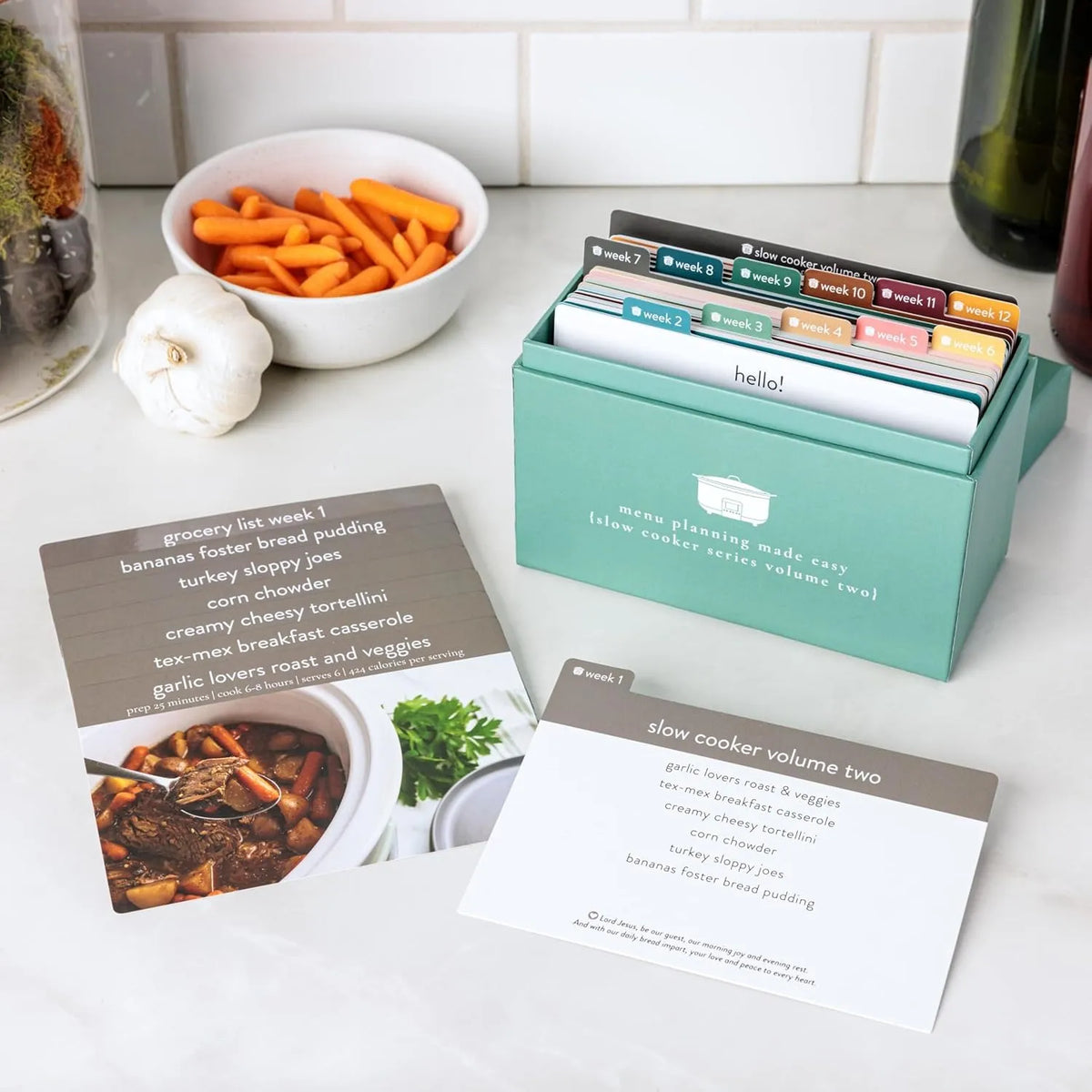 🍽️ Meal Planning Kit with 72 Photo Recipe Cards