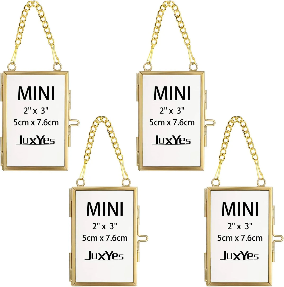 Set of 4 Glass Photo Wall Hanging Art Frames