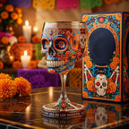 🔥Day of the Dead Limited Edition Tequila Bottle & Goblet – Limited Edition Art Glass