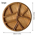 Wooden Serving Tray – 8-Compartment Puzzle Design