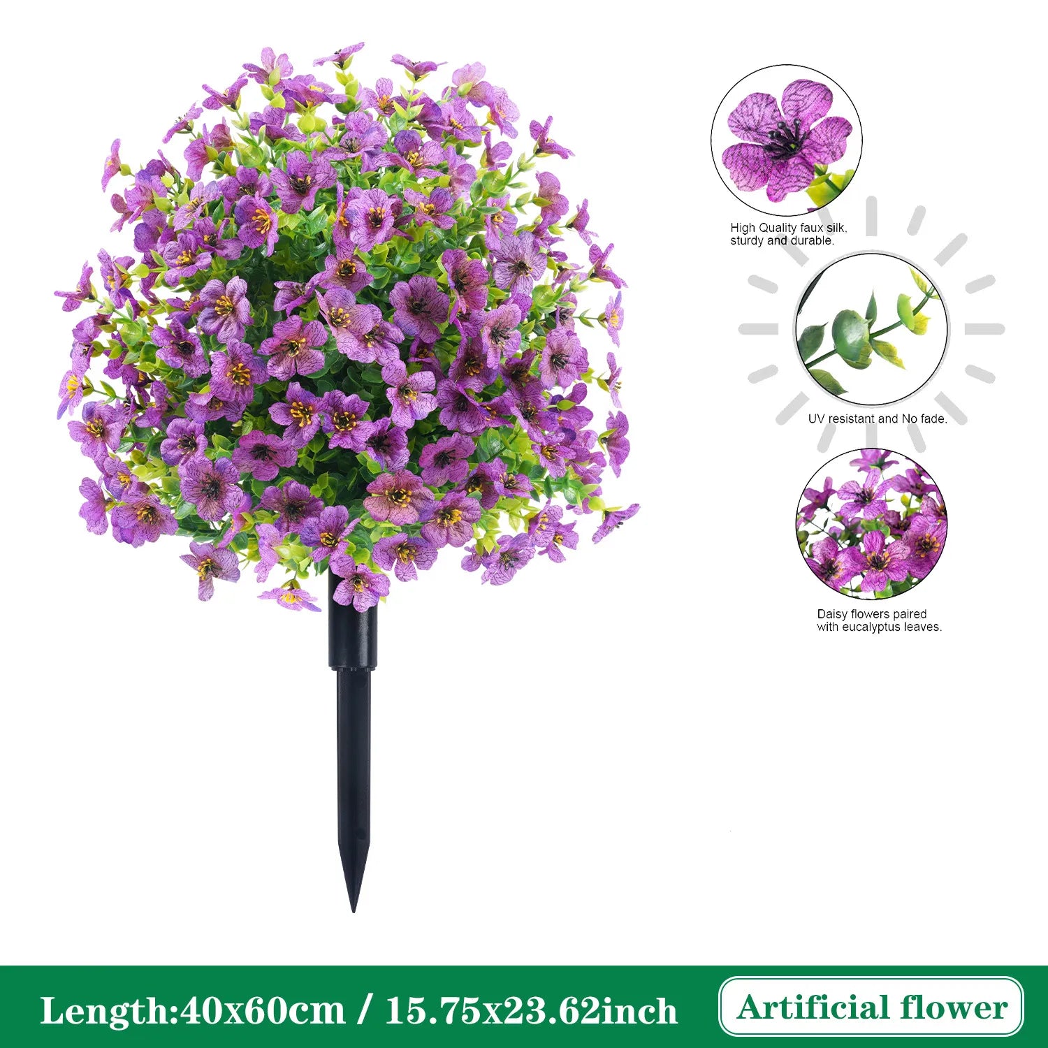 🌼 Artificial Daisy & Eucalyptus Floral Stems