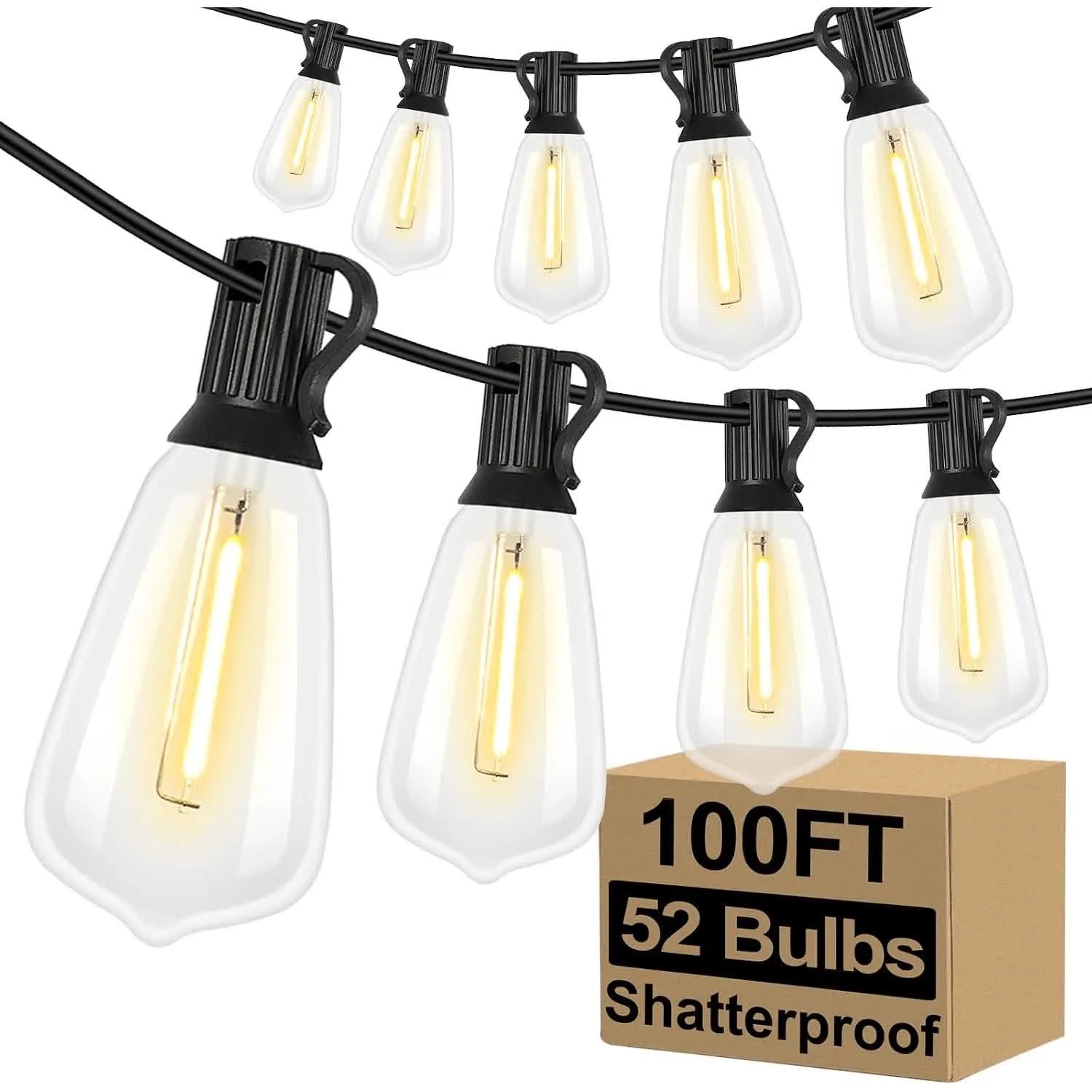 WarmGlow Shatterproof LED Outdoor String Lights