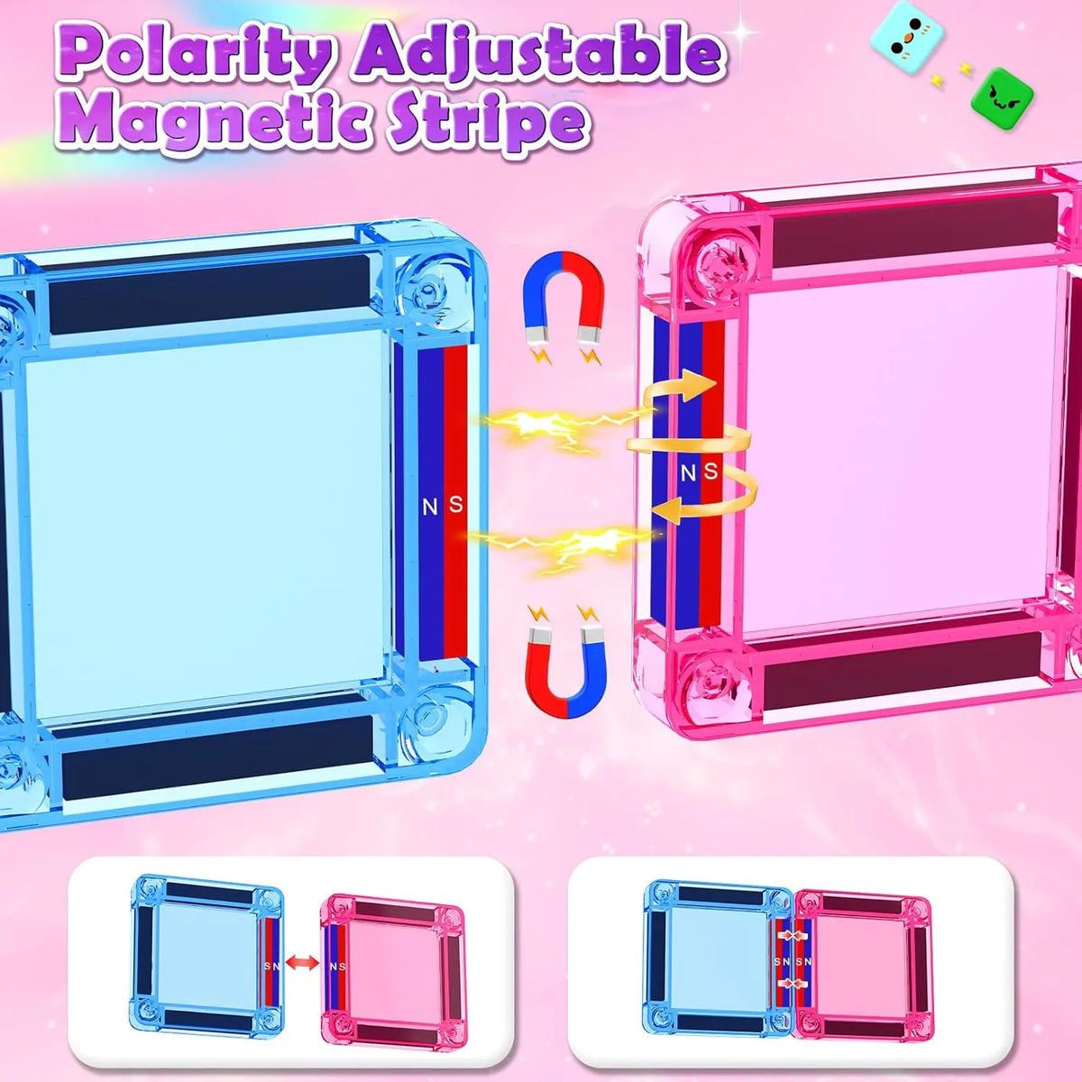 🧲 Magnetic Tiles Mini Set for Kids