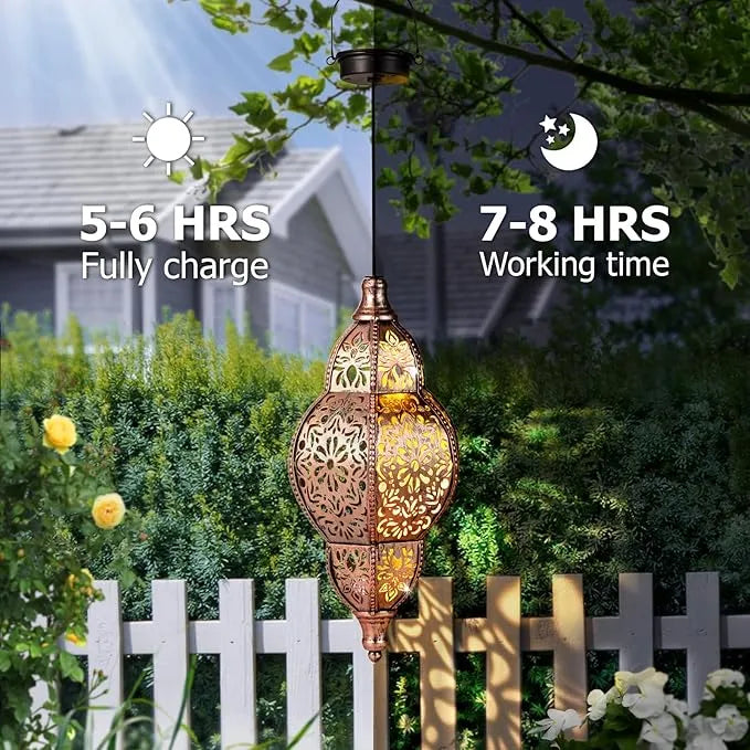 ✨Moroccan Solar Lantern – Elegant Outdoor Ambience with a Magical Glow