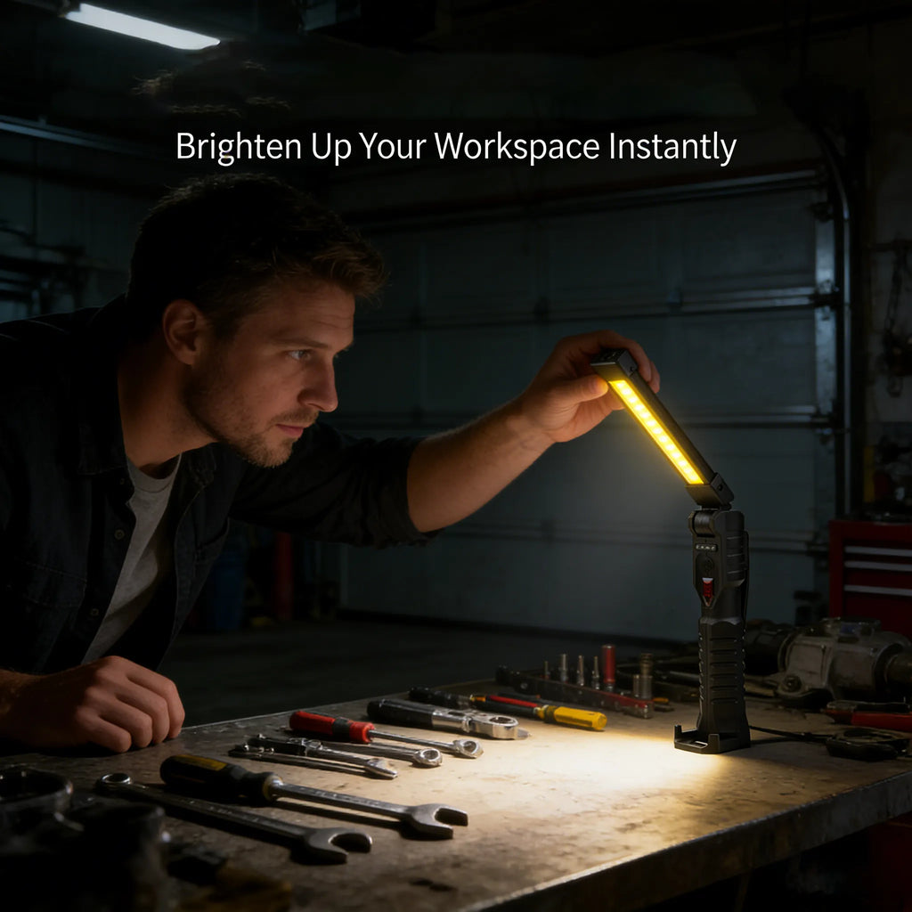 🔦 Double-sided COB folding work light