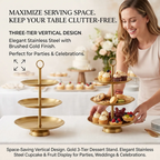 🍰 Elegant 3-Tier Stainless Steel Dessert Stand