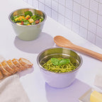 🥗 Stainless Steel Salad Bowl Set – Fresh Meals, Anytime Anywhere