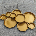 Gold 9-Compartment Connected Serving Centerpiece