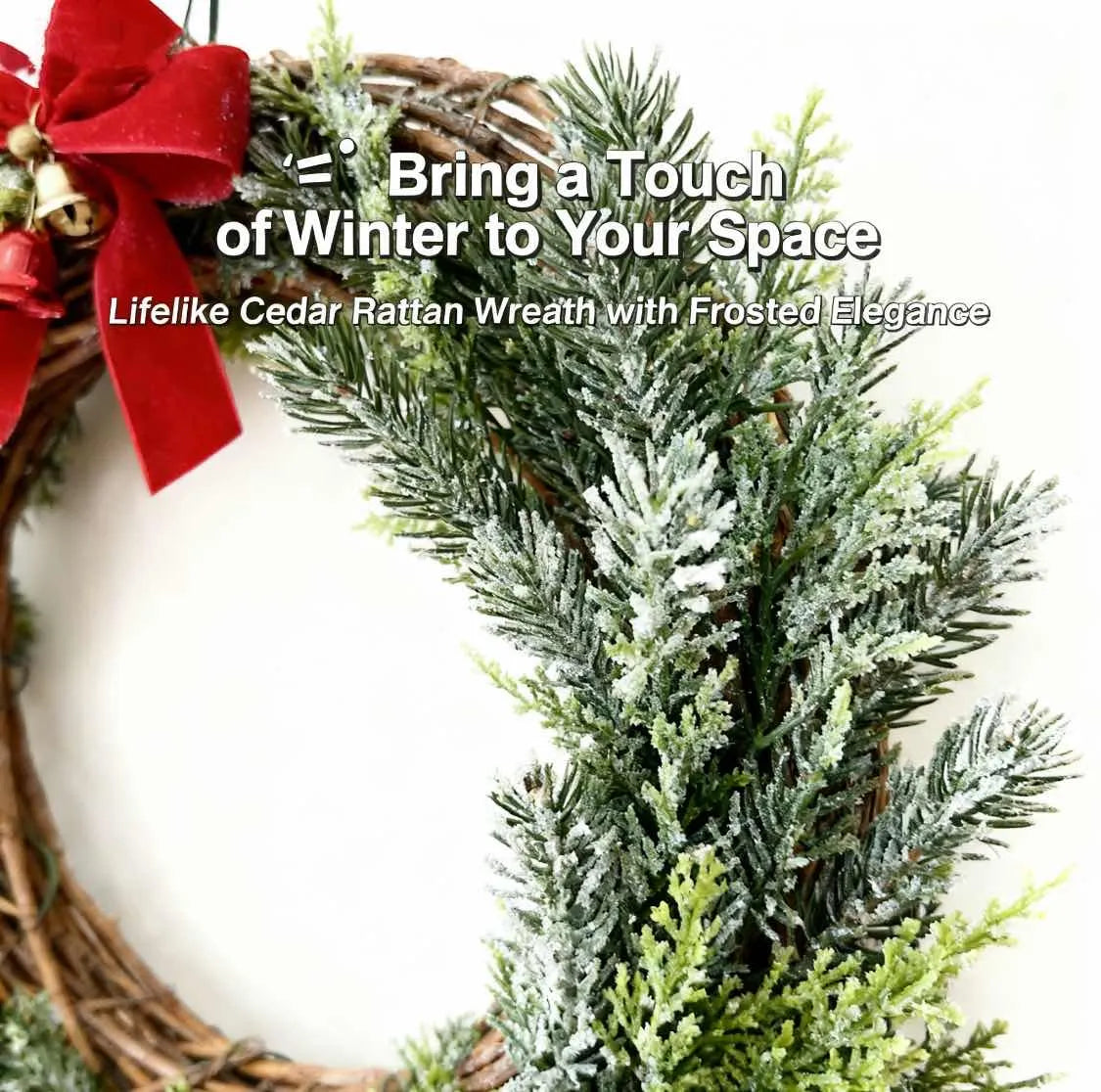 🌿  Christmas Cedar Rattan Wreaths