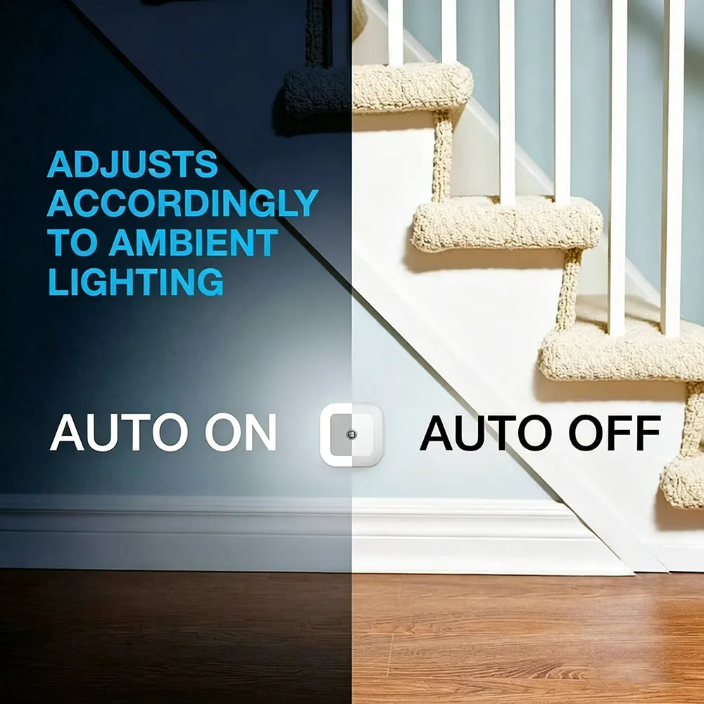 🌙 Plug-in LED night light with automatic sensor function – soft light