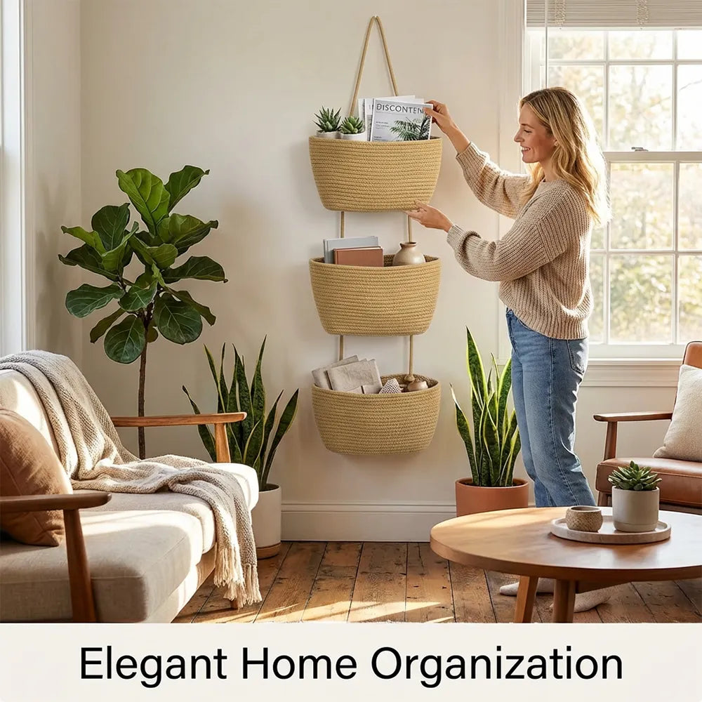 🧺 3-Tier Over-the-Door Hanging Storage Organizer