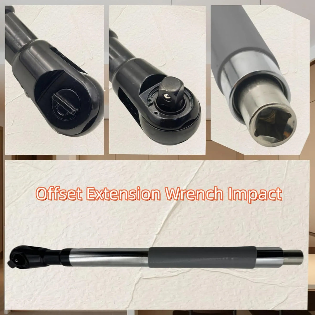 Tight-Space 1/2-Inch Offset Ratchet Extension Wrench