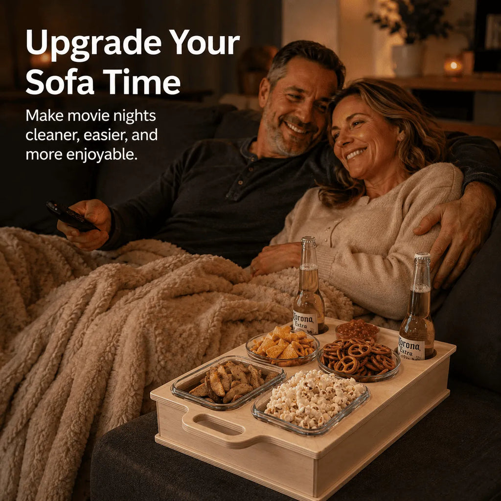 Wooden Couchbar™ Sofa Snack & Drink Organizer