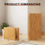 Book-Style Solid Wood Cutting Board Set with Stand