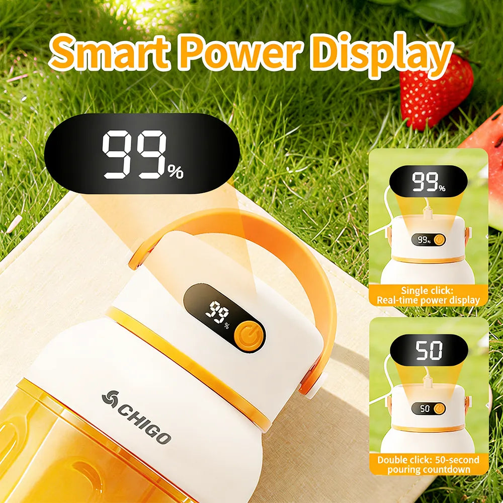 Portable Electric Juicer Cup with zero cord hassle 🥤: Drink fresh nutrient-rich smoothies without struggling with heavy blenders 🍓