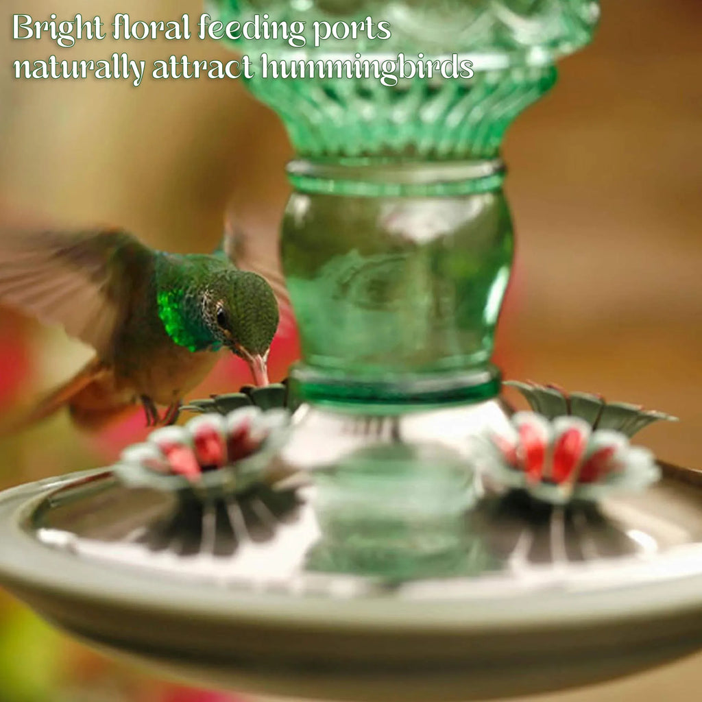 🕊️ Vintage Glass Hummingbird Feeder