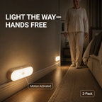 2-Pack Rechargeable Motion Sensor Night Lights – Stick-On Closet & Hallway Lights