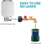 🔥 QCC1 Propane Refill Elbow Adapter with Tank Gauge