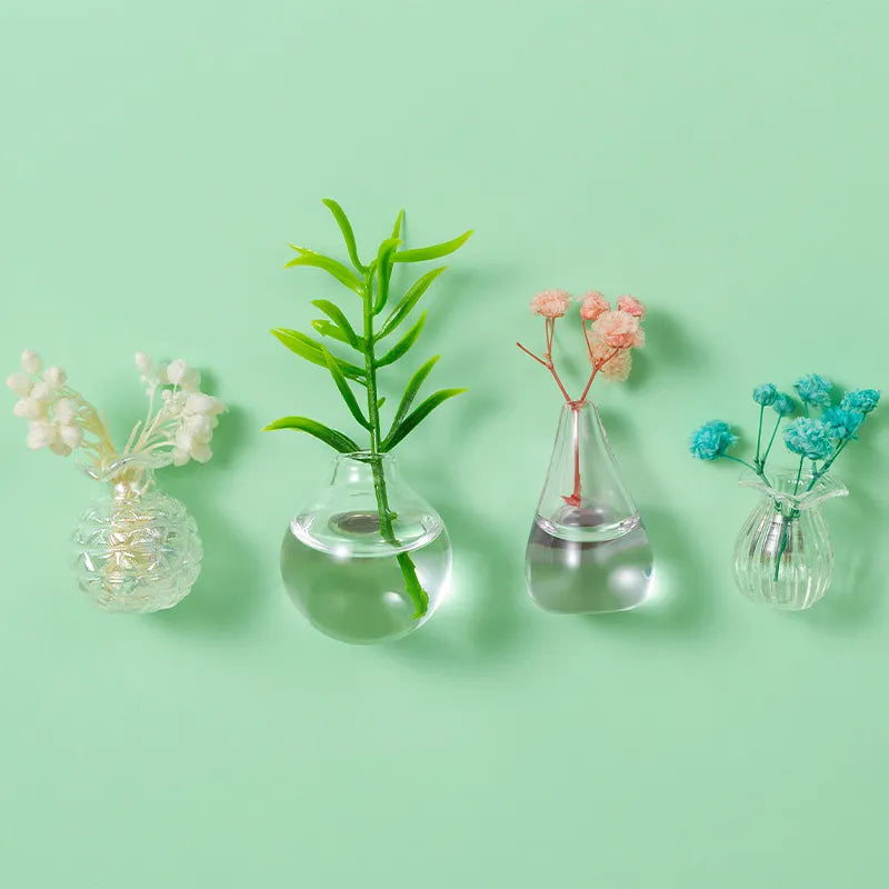 Creative Mini Ceramic Vase Magnets (Set of 8)